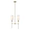 Z-Lite Emily 2 Light Island, Rubbed Brass & Off White 3033-2L-RB - alternate 1